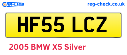 HF55LCZ are the vehicle registration plates.