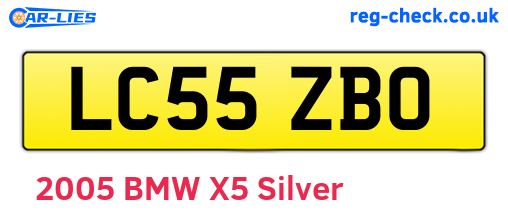 LC55ZBO are the vehicle registration plates.