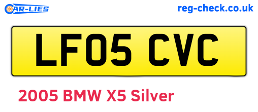 LF05CVC are the vehicle registration plates.