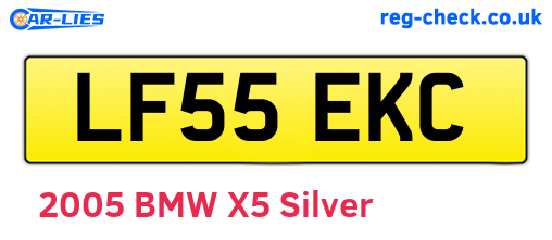 LF55EKC are the vehicle registration plates.