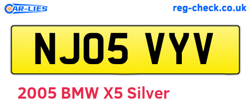 NJ05VYV are the vehicle registration plates.