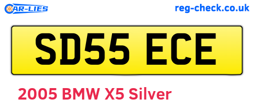 SD55ECE are the vehicle registration plates.