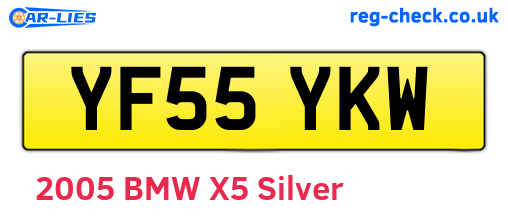 YF55YKW are the vehicle registration plates.