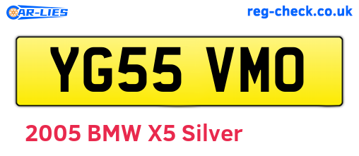YG55VMO are the vehicle registration plates.