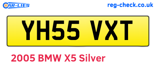 YH55VXT are the vehicle registration plates.