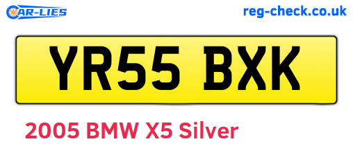 YR55BXK are the vehicle registration plates.