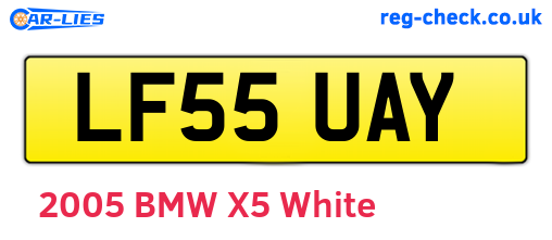 LF55UAY are the vehicle registration plates.