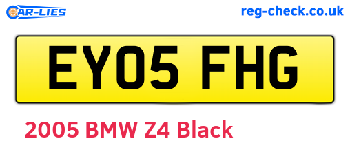 EY05FHG are the vehicle registration plates.