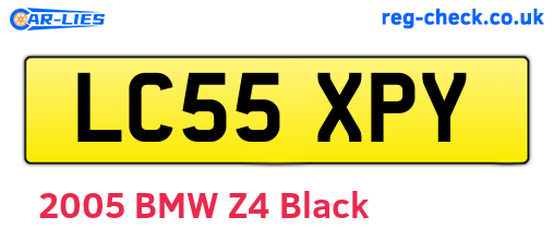 LC55XPY are the vehicle registration plates.