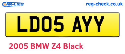 LD05AYY are the vehicle registration plates.