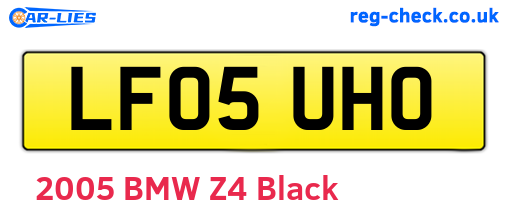LF05UHO are the vehicle registration plates.