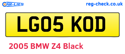 LG05KOD are the vehicle registration plates.
