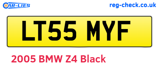 LT55MYF are the vehicle registration plates.