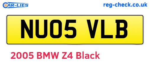 NU05VLB are the vehicle registration plates.