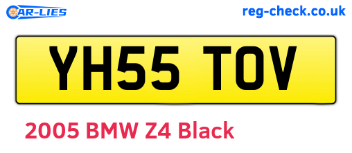 YH55TOV are the vehicle registration plates.