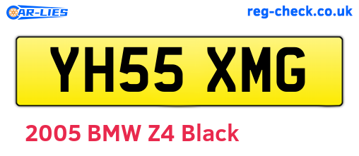 YH55XMG are the vehicle registration plates.