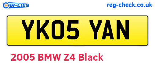 YK05YAN are the vehicle registration plates.