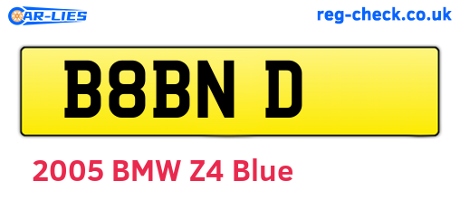 B8BND are the vehicle registration plates.