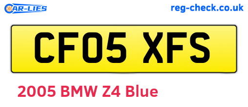 CF05XFS are the vehicle registration plates.