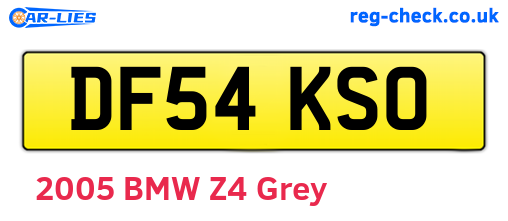 DF54KSO are the vehicle registration plates.