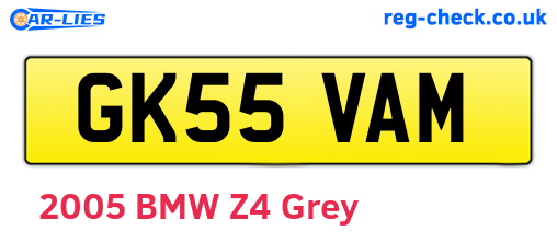 GK55VAM are the vehicle registration plates.