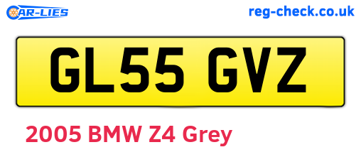 GL55GVZ are the vehicle registration plates.