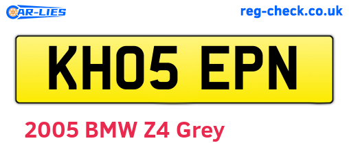 KH05EPN are the vehicle registration plates.