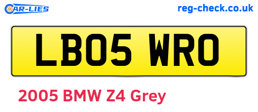 LB05WRO are the vehicle registration plates.