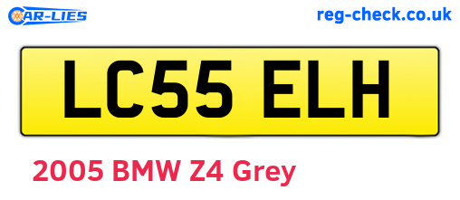 LC55ELH are the vehicle registration plates.