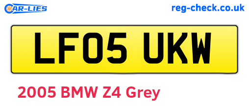 LF05UKW are the vehicle registration plates.