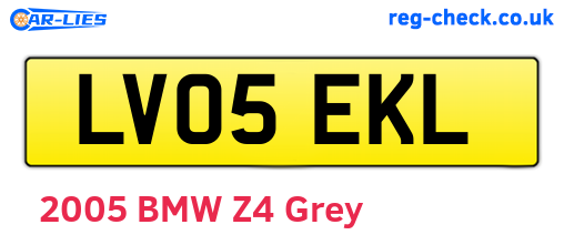 LV05EKL are the vehicle registration plates.