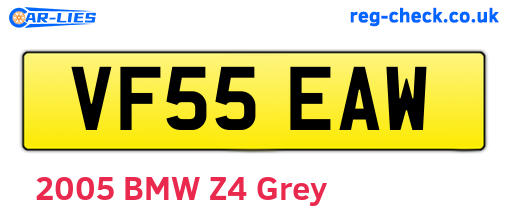 VF55EAW are the vehicle registration plates.