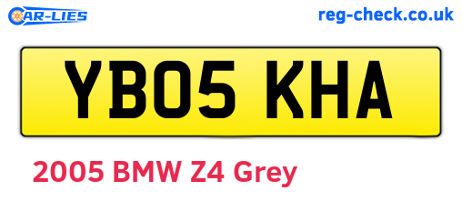 YB05KHA are the vehicle registration plates.