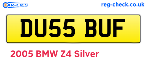 DU55BUF are the vehicle registration plates.