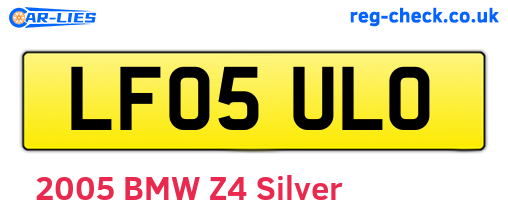 LF05ULO are the vehicle registration plates.
