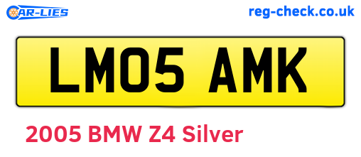 LM05AMK are the vehicle registration plates.