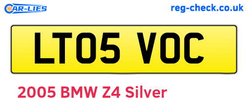 LT05VOC are the vehicle registration plates.