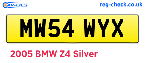 MW54WYX are the vehicle registration plates.