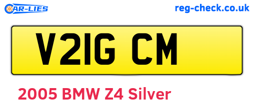 V21GCM are the vehicle registration plates.
