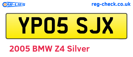 YP05SJX are the vehicle registration plates.