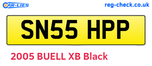 SN55HPP are the vehicle registration plates.