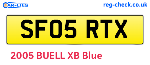 SF05RTX are the vehicle registration plates.