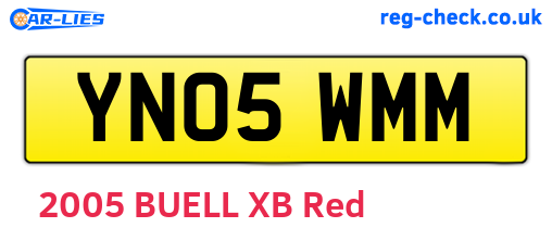 YN05WMM are the vehicle registration plates.