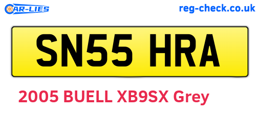 SN55HRA are the vehicle registration plates.