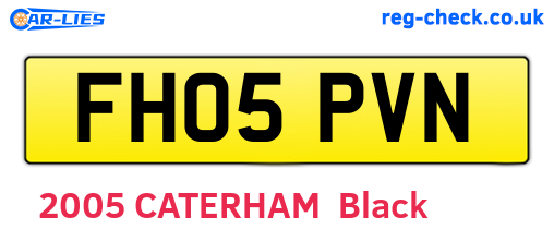 FH05PVN are the vehicle registration plates.