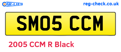 SM05CCM are the vehicle registration plates.