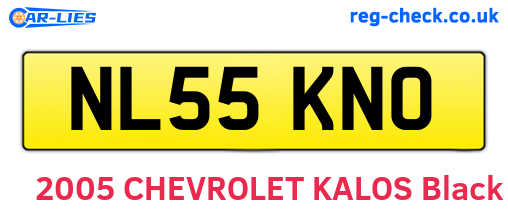 NL55KNO are the vehicle registration plates.