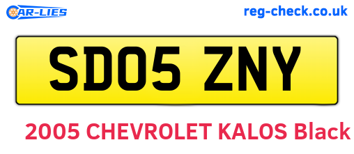 SD05ZNY are the vehicle registration plates.