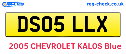 DS05LLX are the vehicle registration plates.
