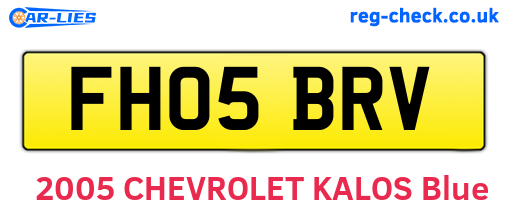 FH05BRV are the vehicle registration plates.